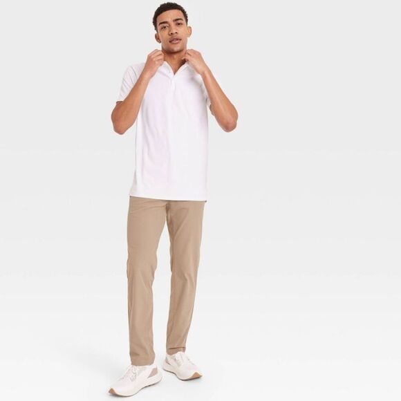 All In Motion - Men's 5-Pocket Golf Pants - All In Motion Tan 34x3 Tan - Picture 3 of 3